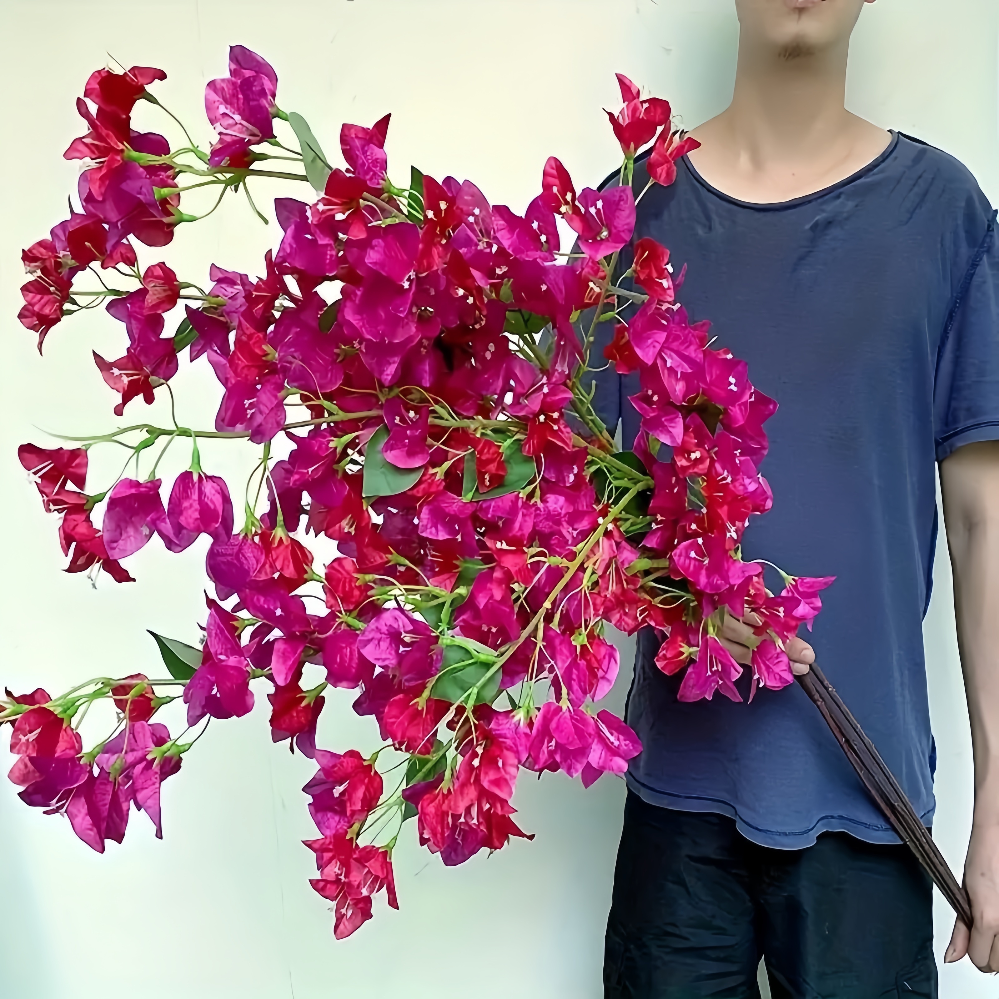 

Set Of 4 Lifelike Artificial Bougainvillea Vines - Perfect For Weddings, Engagements & Seasonal Decor (christmas, Halloween, Easter, Thanksgiving, Valentine's)