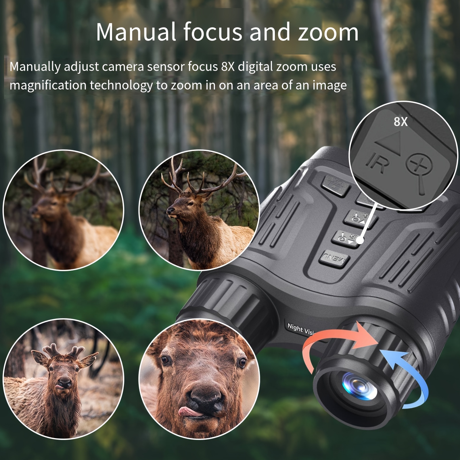 

4k 3.2- Binoculars Small 32gb For Saving Camping Photos And Videos