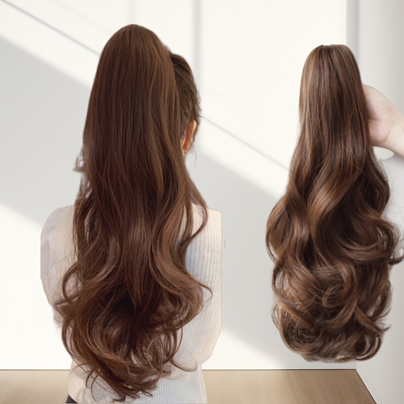 18 Inches Curly Wave Wig Realistic And Suitable For Holiday Christmas Halloween Party Clip Wig
