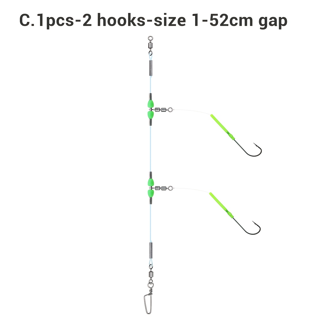 TEMU Flapper Pré-Nœuds en Nylon pour la Pêche en Mer – Parfaits pour le de Plage et la Pêche en , avec Hameçons en Configuration Haut-Bas avec