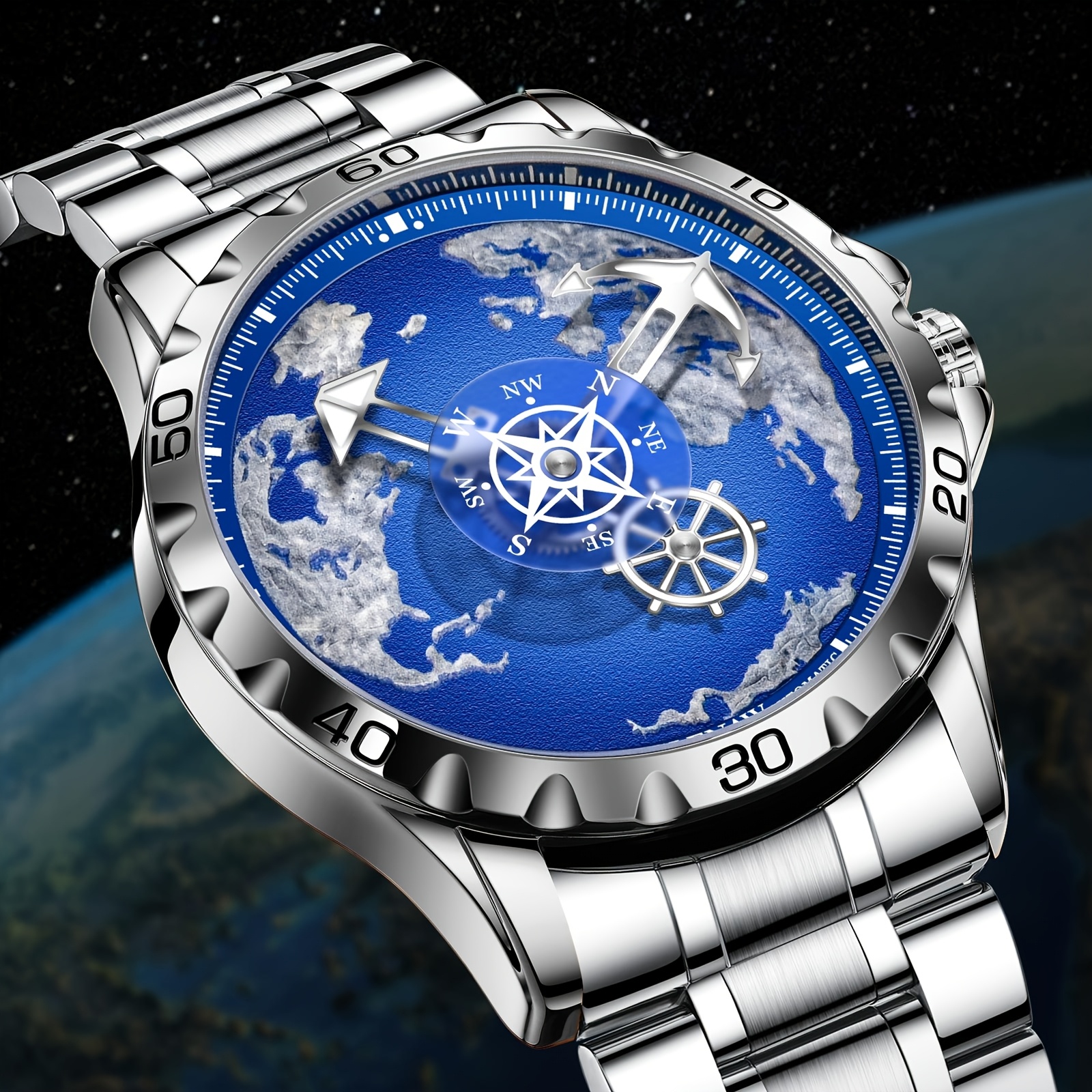 Montre Mécanique Homme Cliano - Mouvement Manuel - Boîtier Et Bracelet Acier Inoxydable Argenté/doré - Cadran Blanc - Neuve Avec étiquettes