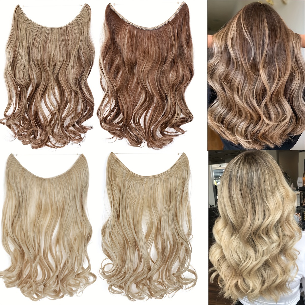 hair extensions invisible hair extensions secret   long curly hair pieces for women synthetic halloween christmas details 2