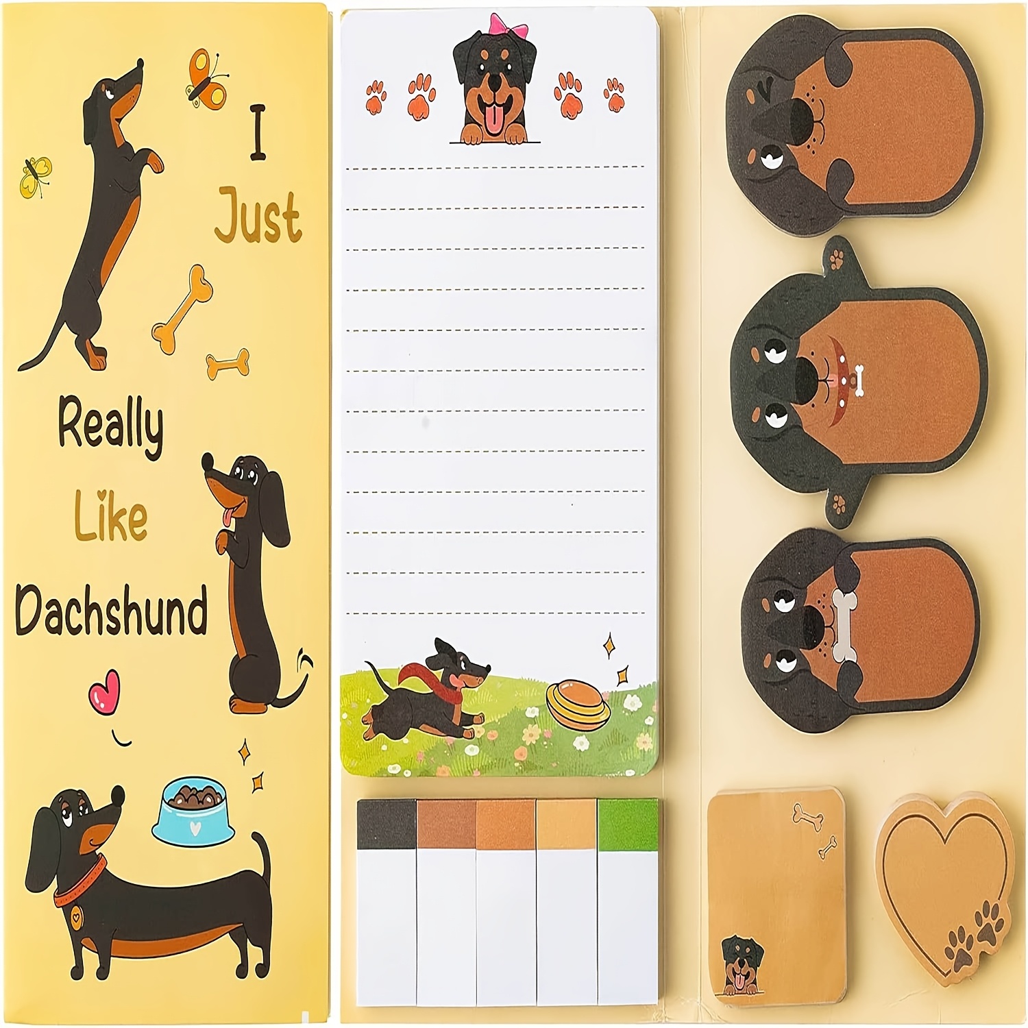 

I Really Enjoy The Dachshund Note Set, Which Includes 550 Cute Cartoon Dachshund Self-adhesive Memo Pads And Animal Divider Labels, Reminders And As Back-to-school Office Supplies Or Small Gifts.