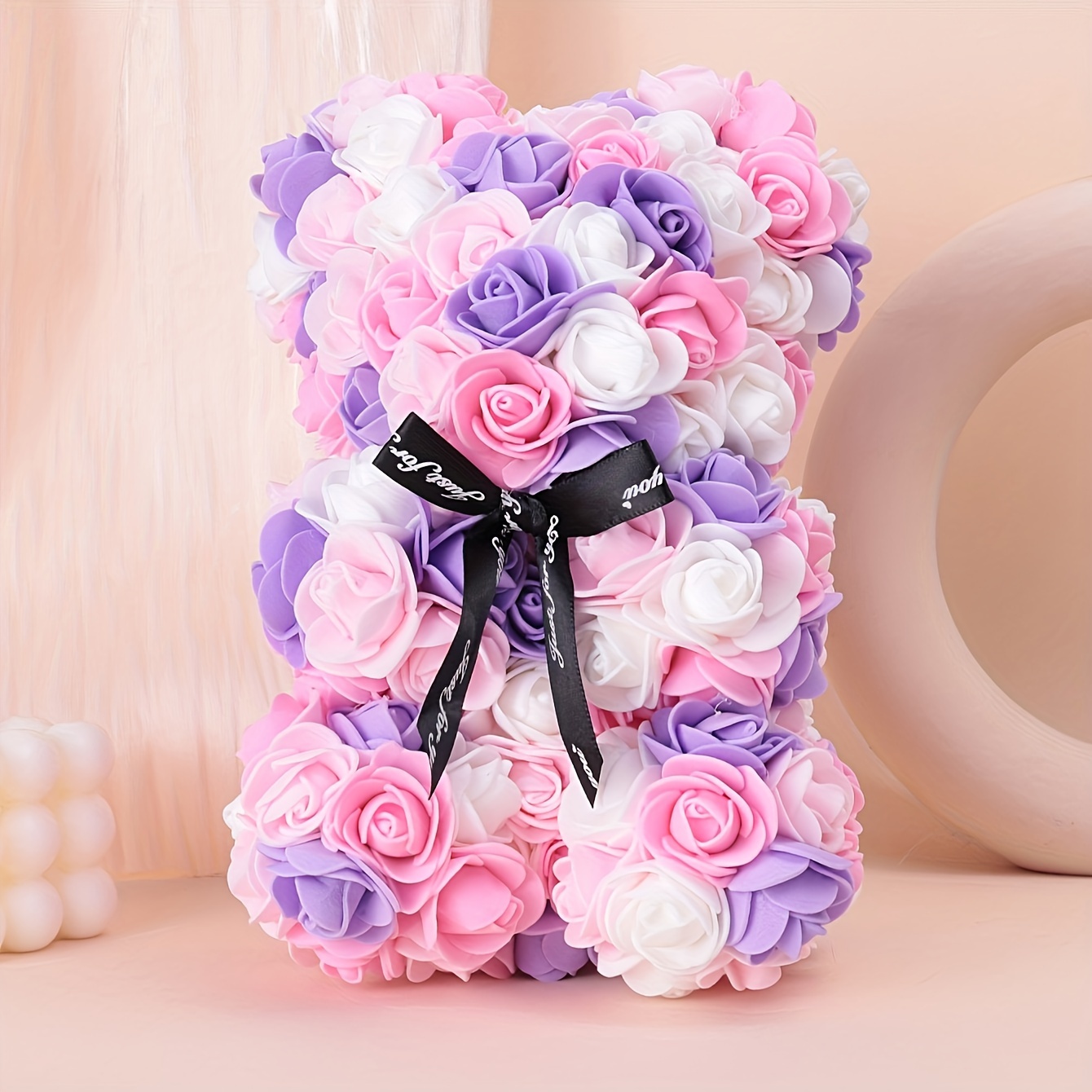 

Rose Bear - Artificial Foam Flowers, Valentine's Day, Day, Anniversaries & Weddings