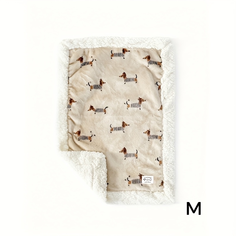 Cozy Cartoon Pet Blanket - Ultra Soft & Double Thick For Winter | Cuddle Bed For Small & Medium Dogs, Puppies, And Cats | Adorable Gift For Pet Lovers