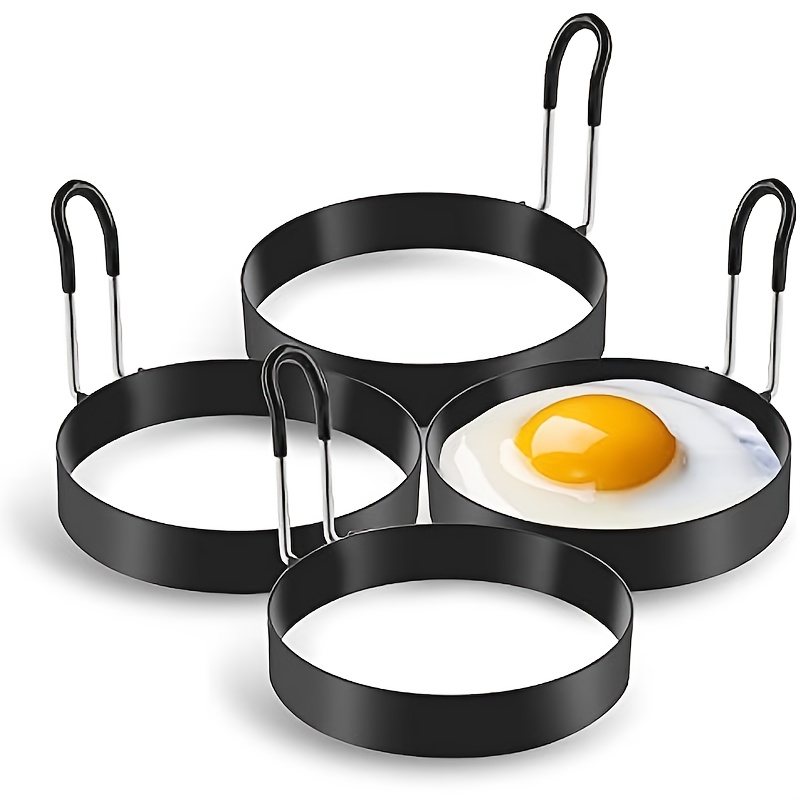 TEMU 2pcs/4pcs Stainless Steel - Frying Eggs, Pancakes And Omelets - Kitchen Gadgets And Accessories To Fill Surprises
