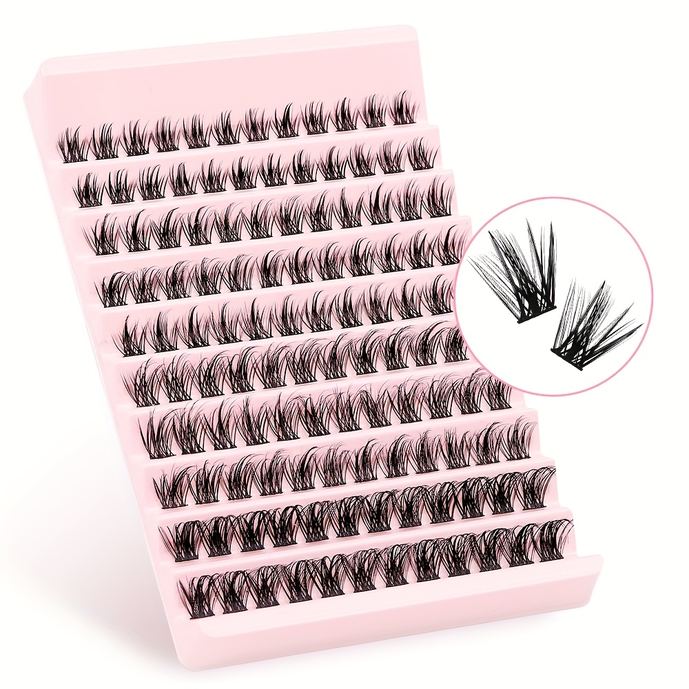 120 Tufted Eyelashes 10-16mm Slim Single Eyelash Natural D Fluffy Thick Tufted False Eyelashes Eyelash Extension
