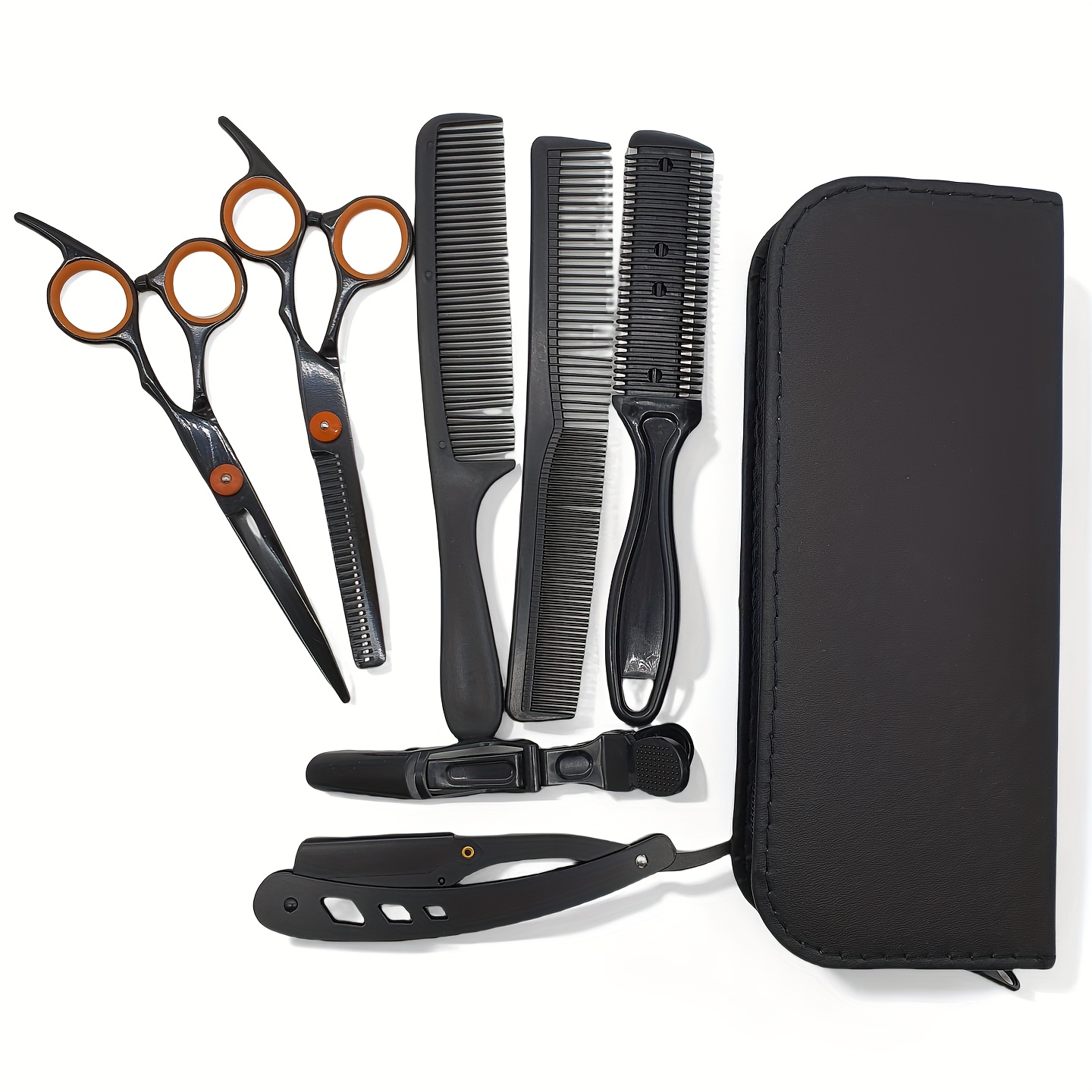 TEMU Haircuting Scissors Set, Professional Haircutting Scissors Combination, Including Hair Scissors, Fine Hair Scissors, Barber Scissors, Hairstyle