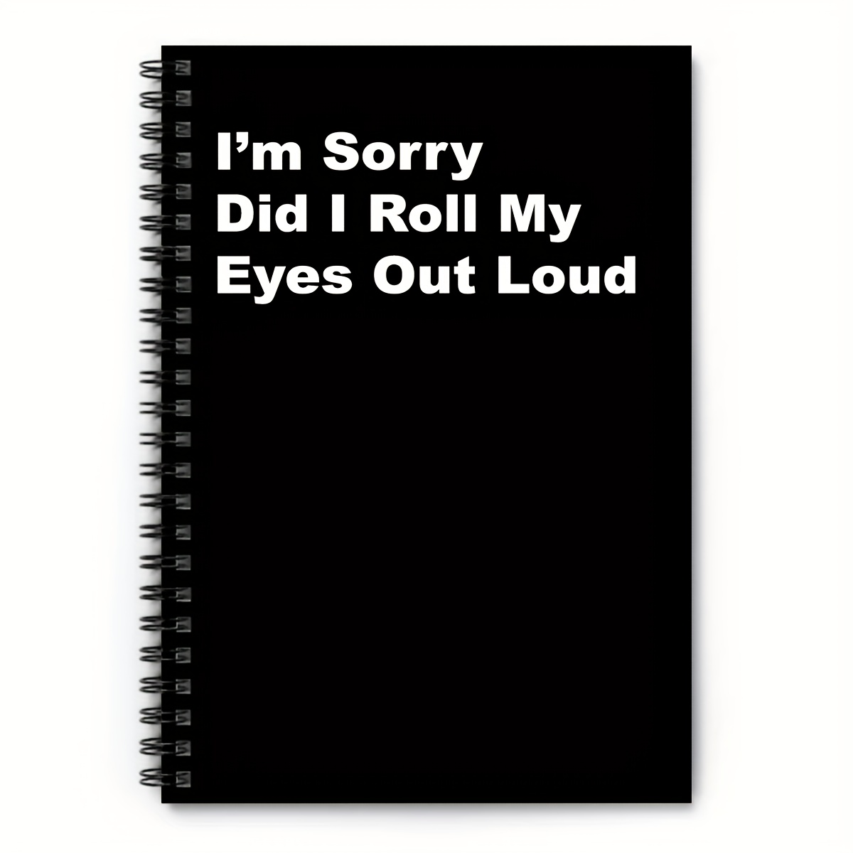 

1pc Roll Spiral Notebook, 5.5x8.3 Inches, Cover, Perforated Pages, Plain, Alphabet Theme, Sarcastic Office & Friends Notebook, No Feathers