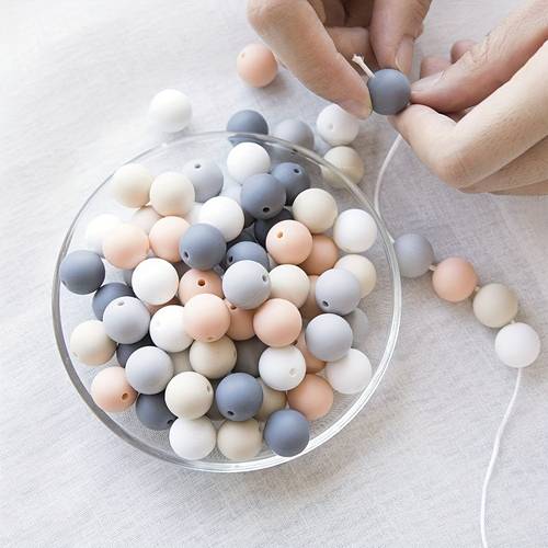 50pcs silicone beads 12 15mm silicone beads in bulk color round silicone beads for keychain pen bracelet necklace jewelry diy handicrafts