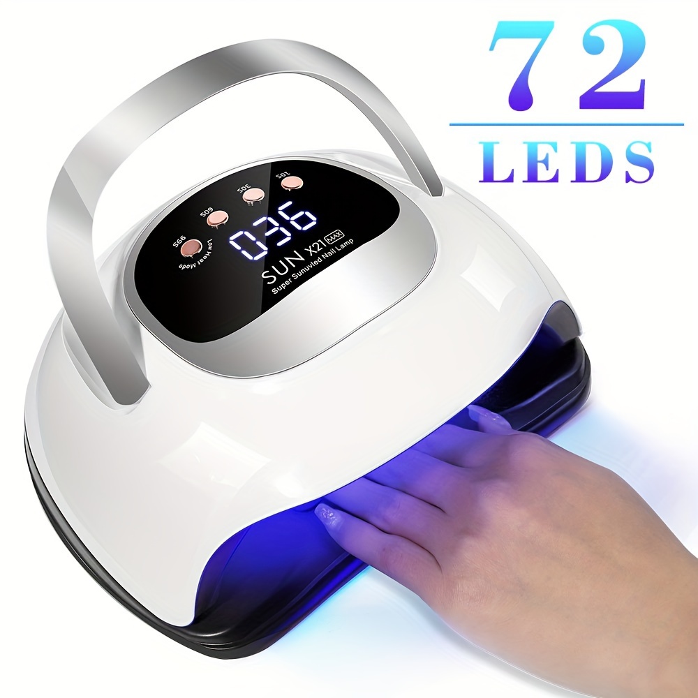 

Professional 72 Led Nail Lamp For Gel Polishes, Led Nail Dryer With Timer And Auto Sensor, High-power Fast Curing Nail Light Tool For All Gels, Ideal For Salon & Home Manicure Use