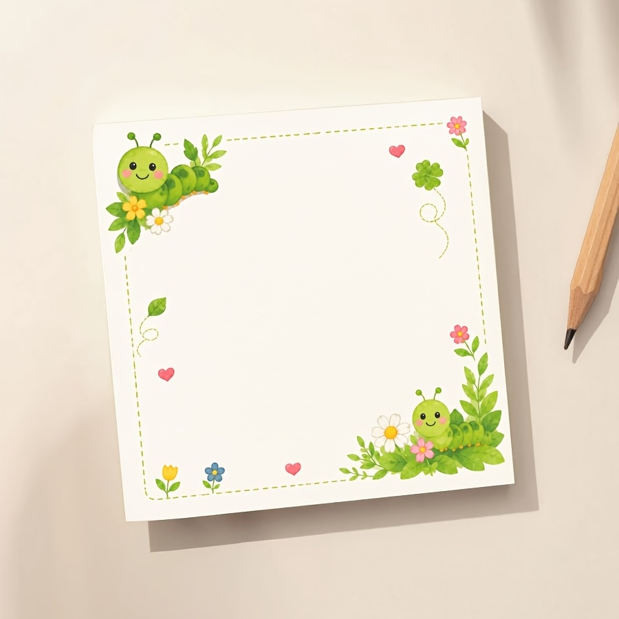 Cute Caterpillar Memo Pad for Notes & Daily Planning