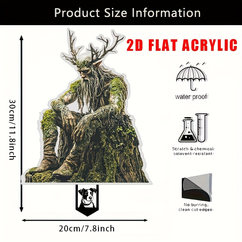 TEMU 2d Flat, Acrylic Garden Stake - Decorative Art For Potted Plants & Flower Beds, Waterproof & Scratch-resistant Outdoor Home Decor, Unique