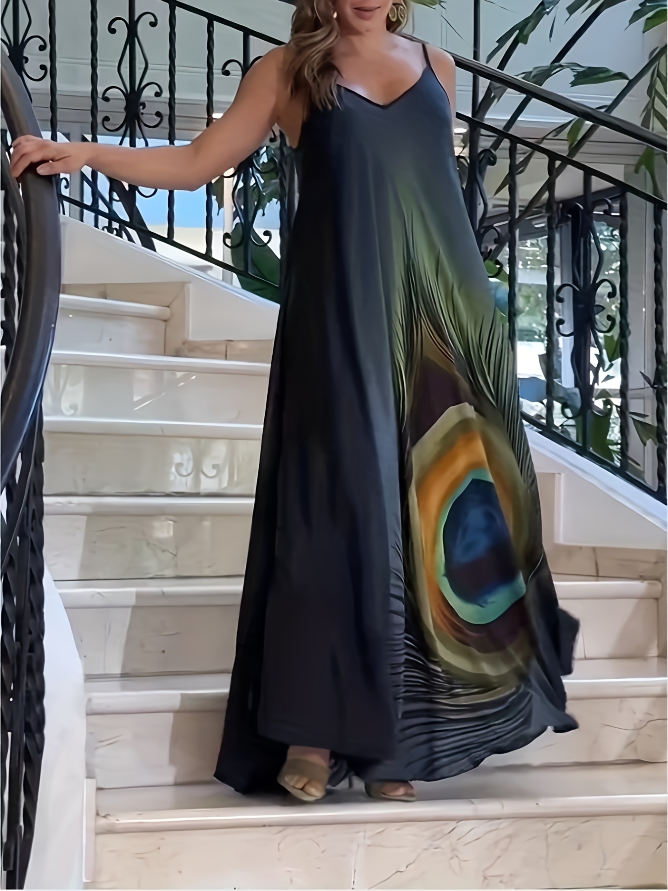 pink floral long sleeve maxi dress Mac Duggal 67946 Long Sleeve Floral Chiffon Dress