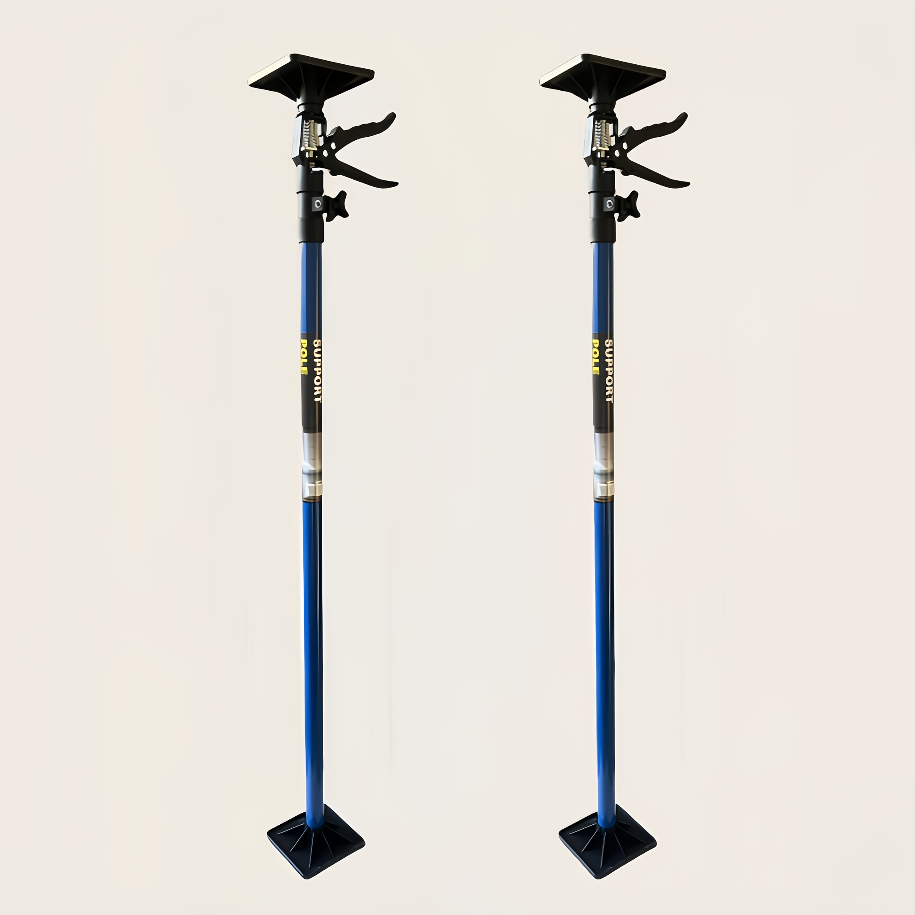 TEMU Lot de 2 pièces, Système de support télescopique réglable troisième main, Extensible de 45 à 114 pouces, avec base rembourrée antidérapante,