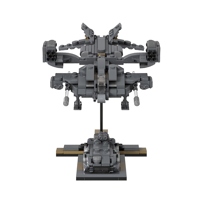 402pcs Landing Spaceship Building Block Set, With 3d Support Base, Suitable For Collection Display, Abs Material, Assembly Fun, Ideal For Christmas, Halloween, Birthday Gift