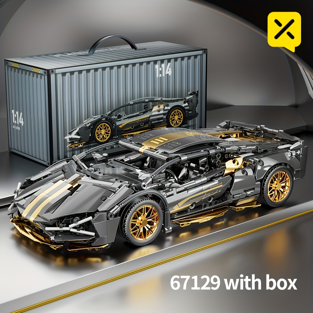   1259pcs black     car building brick model toy detailed resin construction ideal for adult boys   for halloween thanksgiving christmas gifts halloween gift detailed construction resin brick model brick toys
