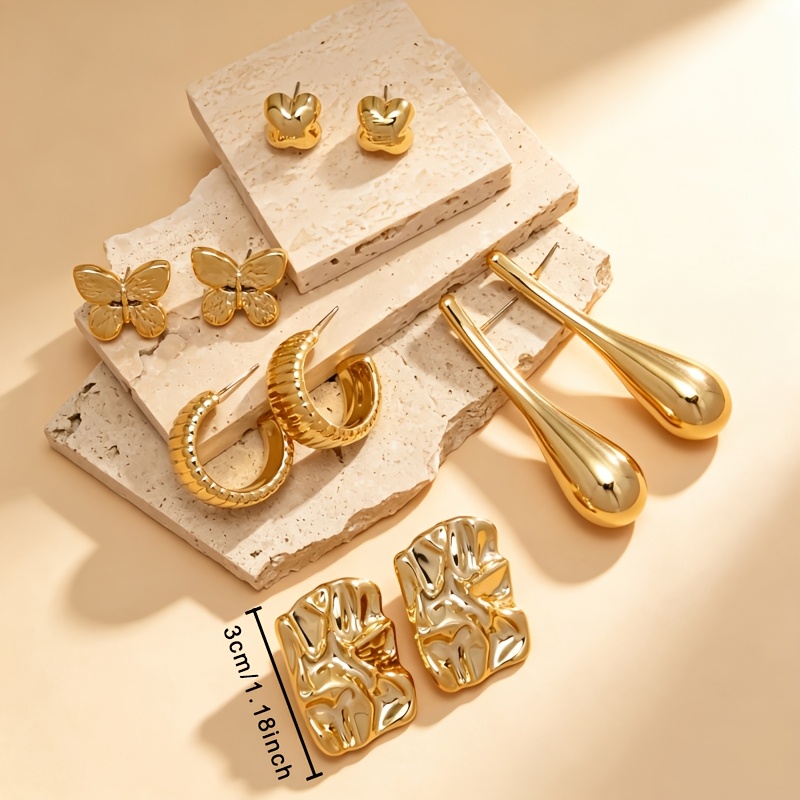 5-Pair Fashionable & Elegant Earrings Set