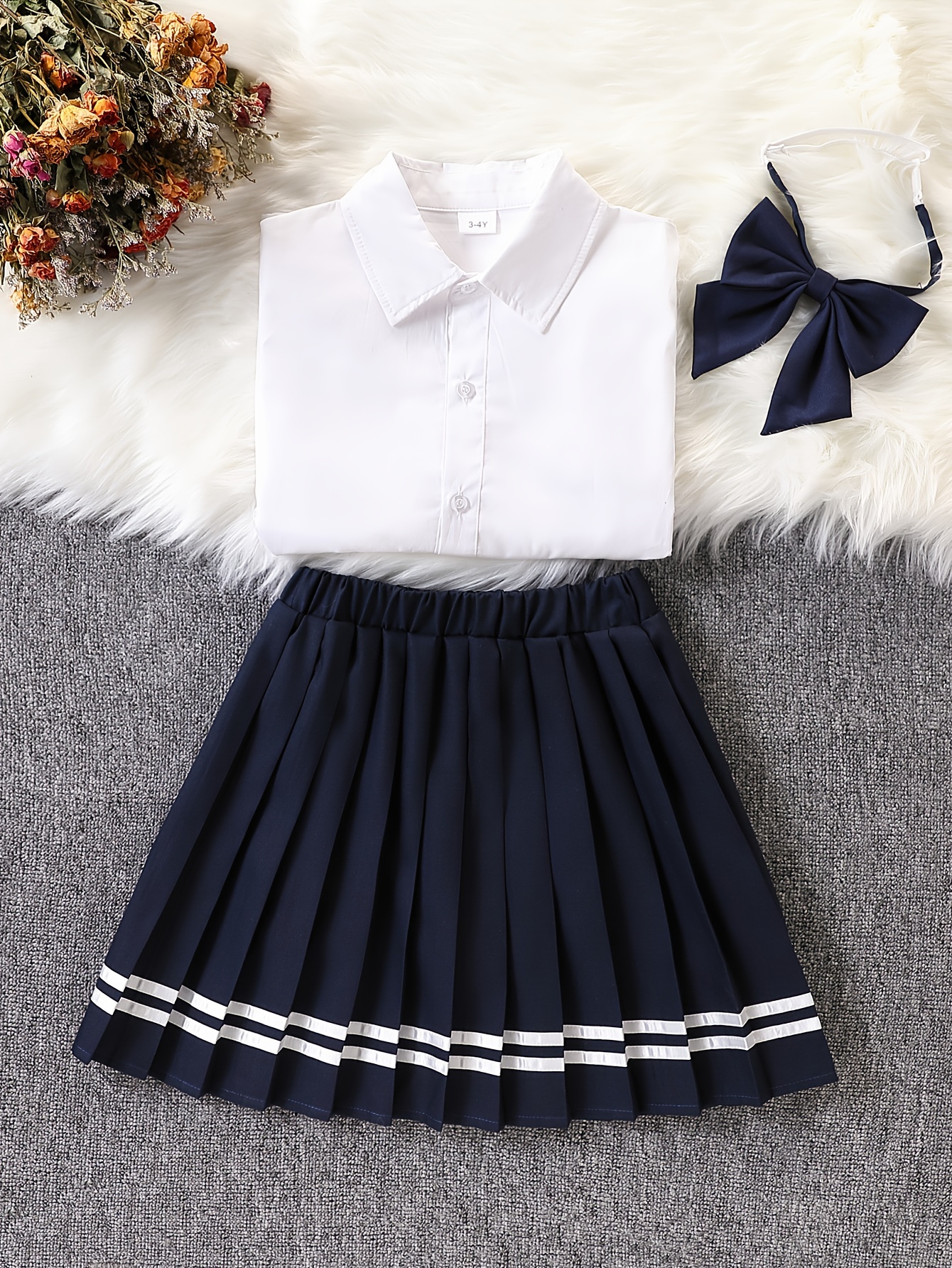 Jupe Fille A.Bird Bella - Taille 5T - Marine Avec Motif Blanc - NWOT (Neuve Sans étiquettes)