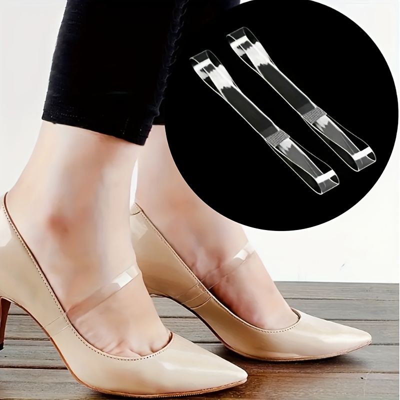 

Non-slip Elastic Transparent Shoelaces For High Heels - 1/2/3 Pairs, Prevents Slipping, Women's, Strap