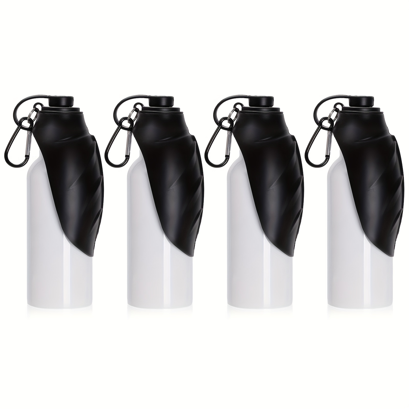 

20 Oz Sublimation Dogs Pets Water Bottle Blanks White With Silicone Lid And Carabiner Stainless Steel Single Wall Water Bottles For Tumbler Heat Press Sublimation Oven Printing (black Lids)