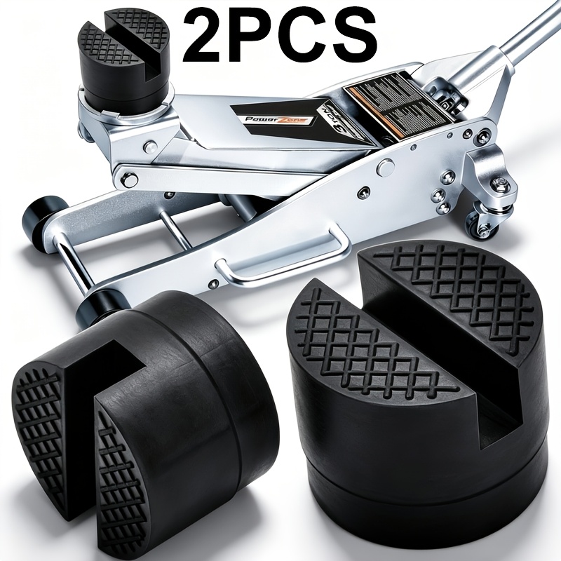 TEMU 2pcs Jack Pad Rubber Adapter, Car Jack Lift Pad, Slotted Frame , Universal Rubber Jack Pad For Most Vehicle, Prevent Frame Rail Damage