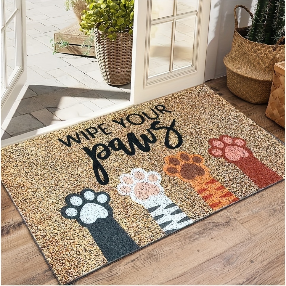 

Doormat Large Door Mat Outside Entrance Mat For Muddy Paws Cat Welcome Mat Rugs For Washable, Non Slip Non-slip Absorbent Resist Dirt Doormat Entrance Rug Inside Floor Mats For Home Bedroom Kitchen