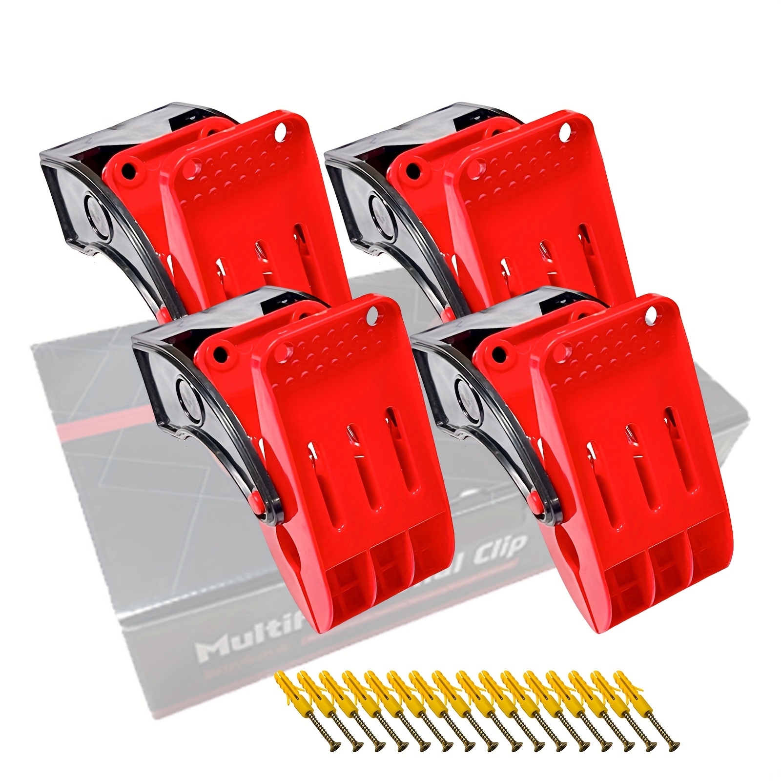 TEMU [car Wash Towel Clip] 4 Pack Car Wash Towel Auxiliary Clip - Thickened Car Foot Pad Wash Clip For Car Detailing Shop, Utility Shelves