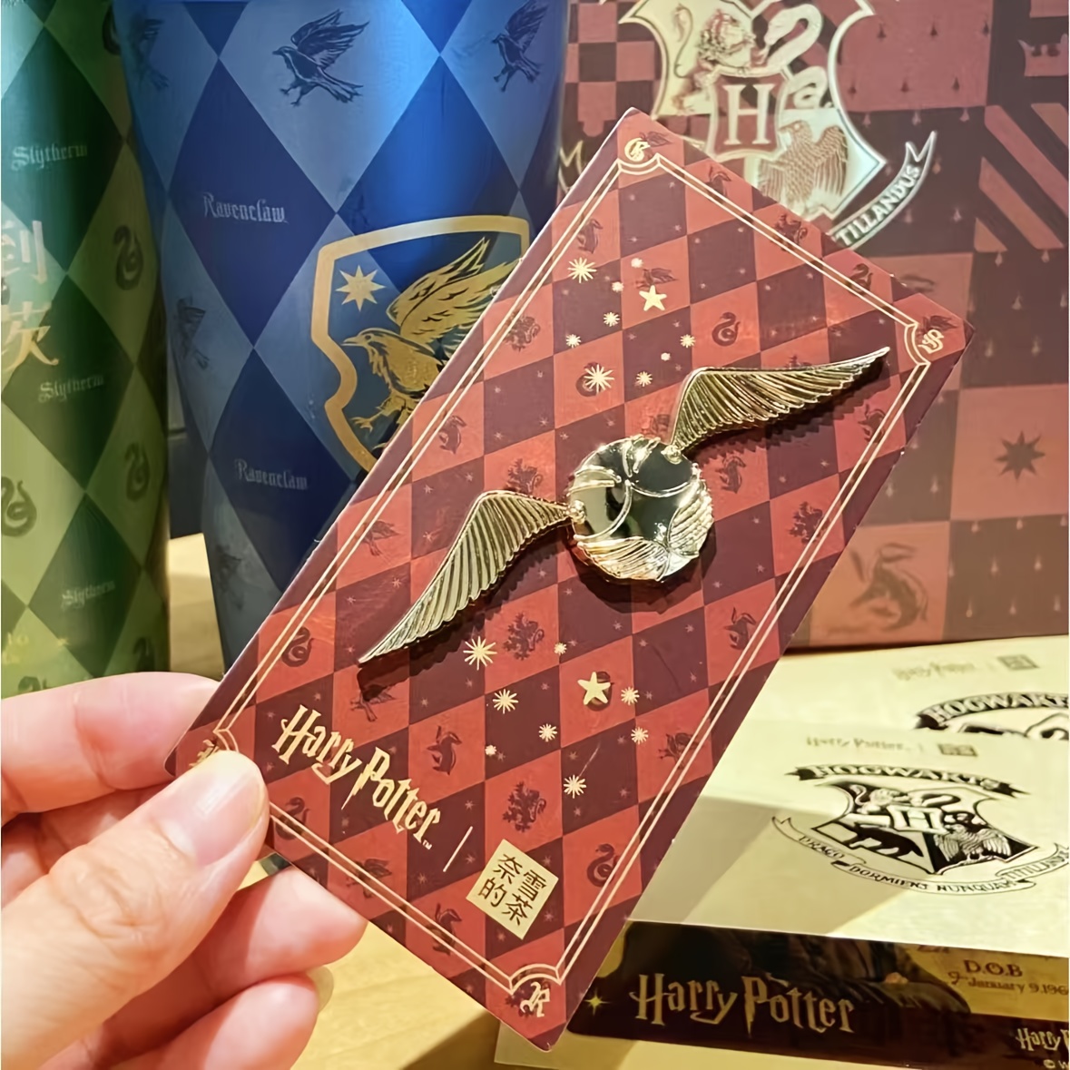 TEMU 1pc, Anime Cartoon Alloy Fridge Magnet Harry Potter Golden Fridge Magnet Quidditch Magnetic Sticker 3d Magnetic Sticker Retro Merchandise