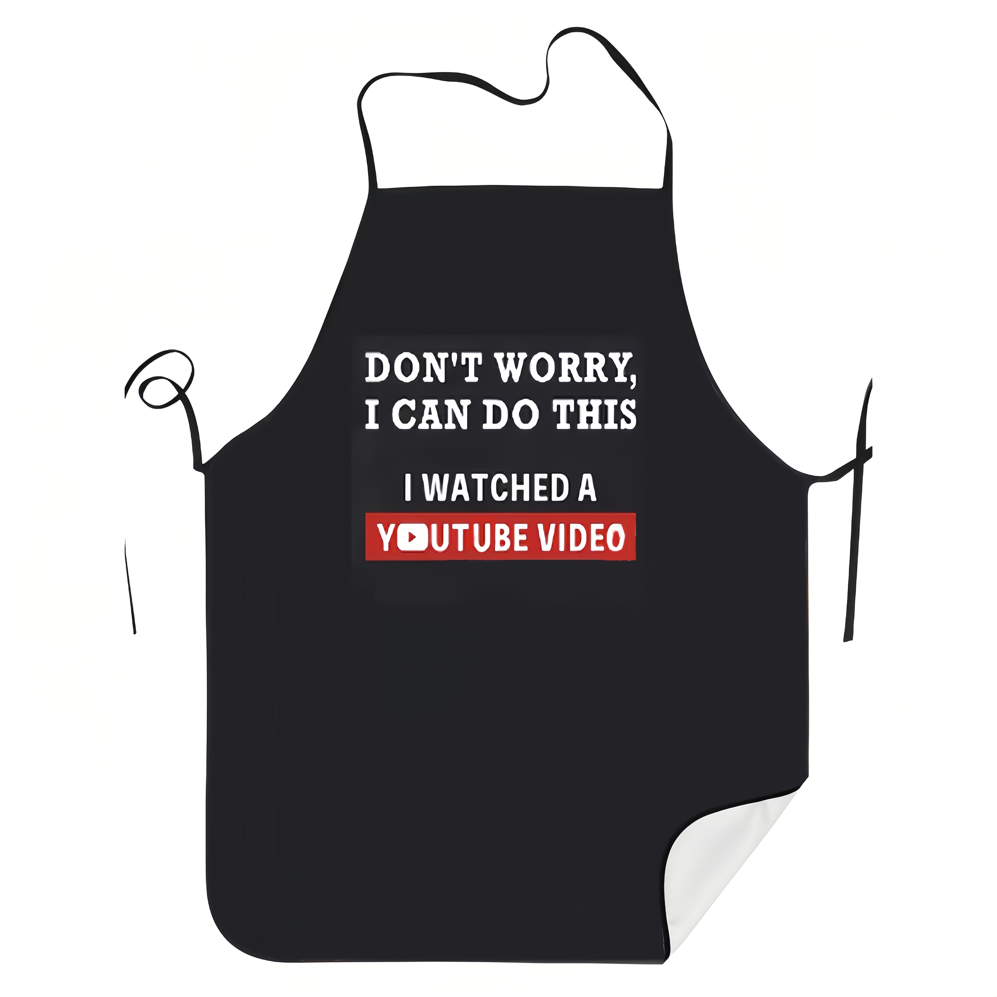 TEMU 1pc Multi-functional Black Apron With Hanging Strap – Suitable For Cooking, Grilling, And Father's Day Gifts | Unisex Adjustable Style For