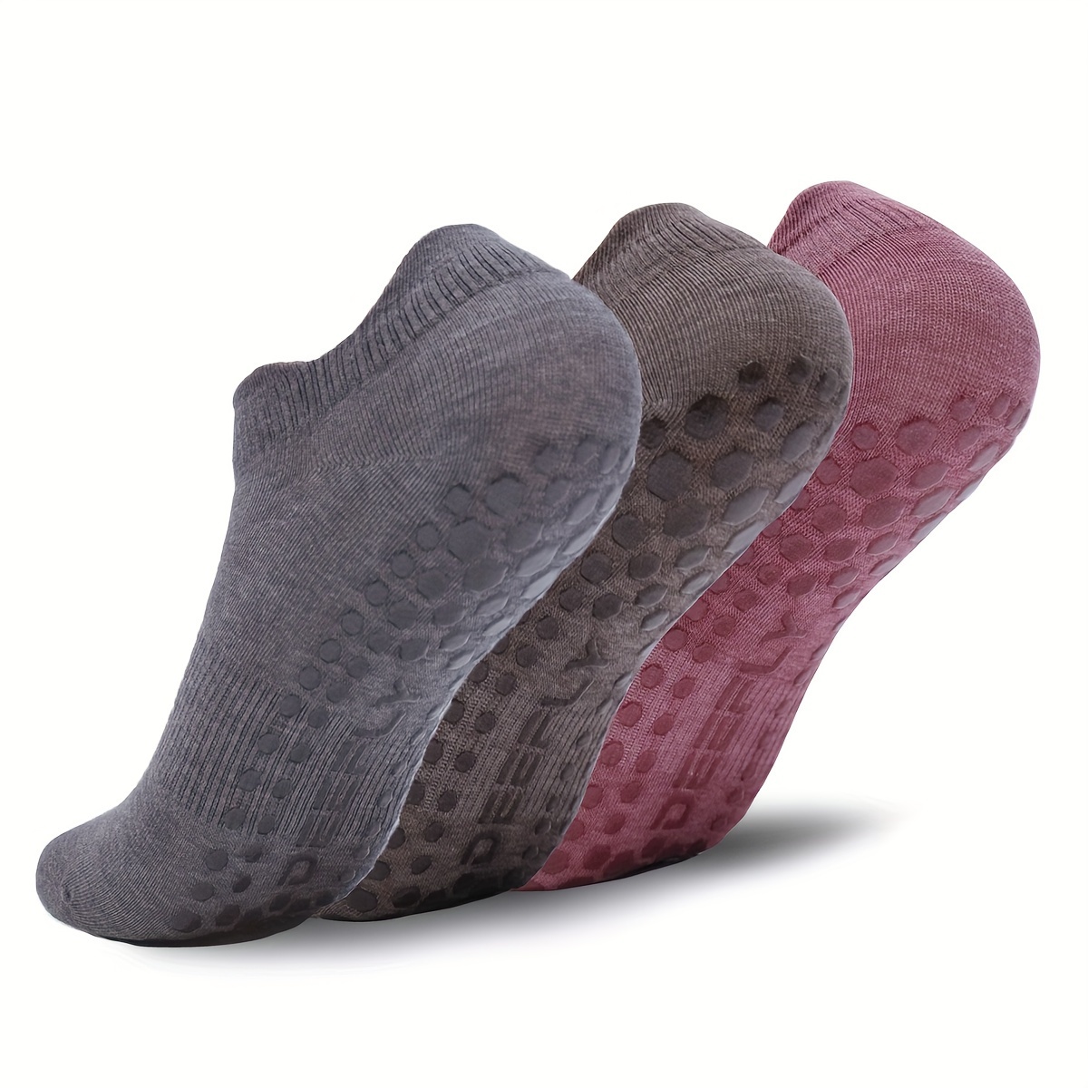 

3 Pack Women's Yoga Socks - Grippy, Breathable, Moisture-wicking, Perfect For Yoga And Pilates