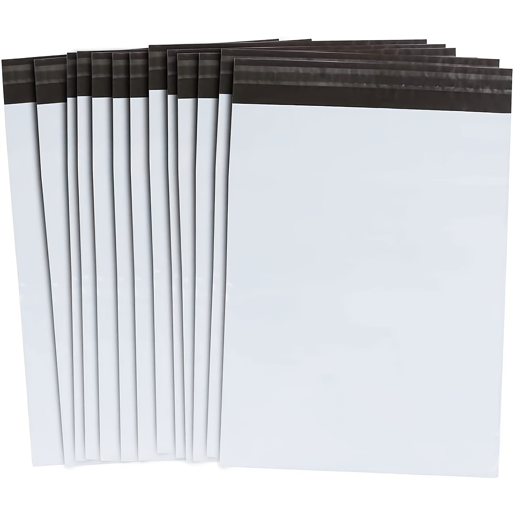 100pcs White Polyethylene With Strong Adhesive Sealing, Used For Transportation Of Clothing, Books, And Additions, Bags - Flexible, Sealable, Odorless Pe Material, Gift Packaging