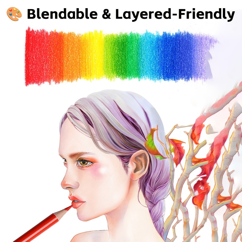 180 Colors Professional Colored Pencils Set in Tin Box