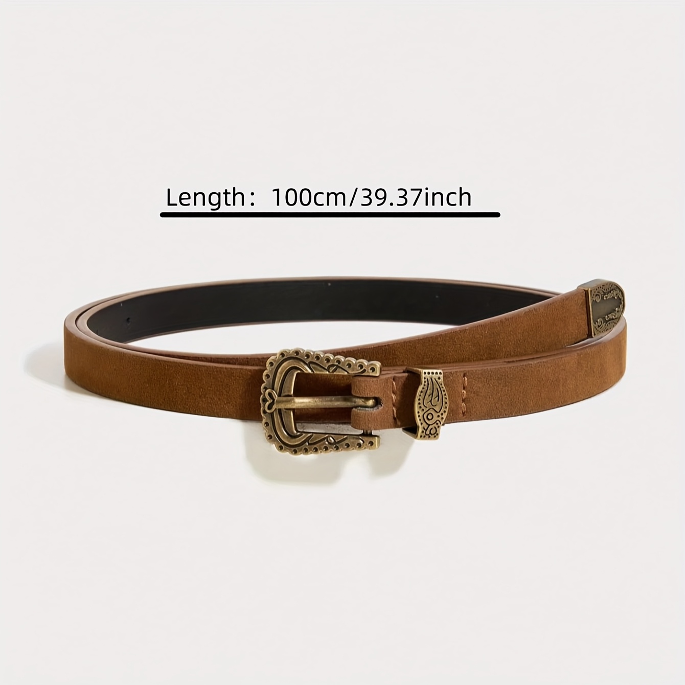 Boho Vintage Western Drop Silver Buckle Women's Belt