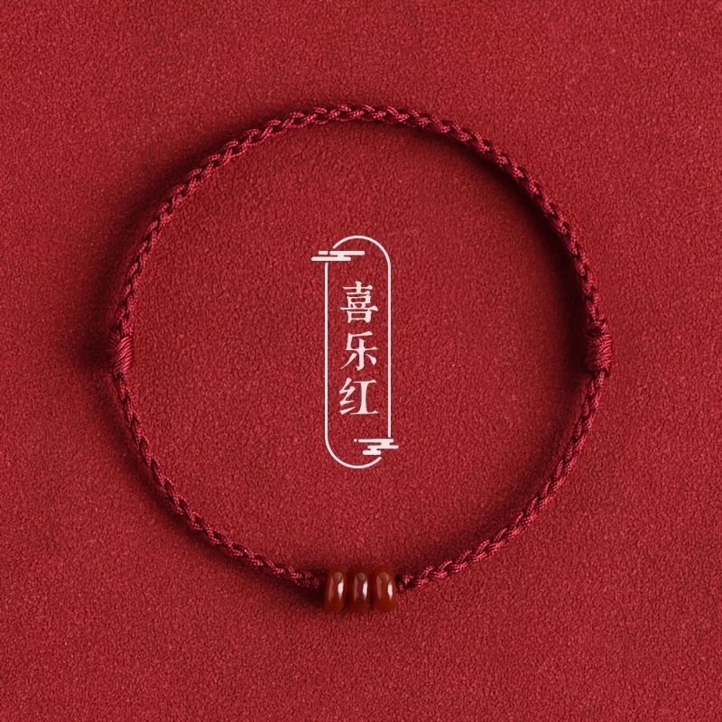 TEMU Bracelet de l'année avec ficelle rouge et , cordon de sécurité , cadeau simple et créatif pour hommes, femmes, étudiants et couples