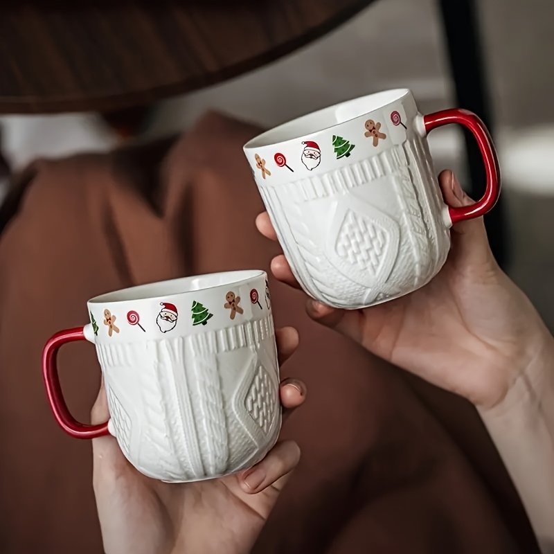 A Pair Of Ceramic Mugs, Beautifully Designed For Christmas, Makes A Perfect Gift For A Woman's Best Friend