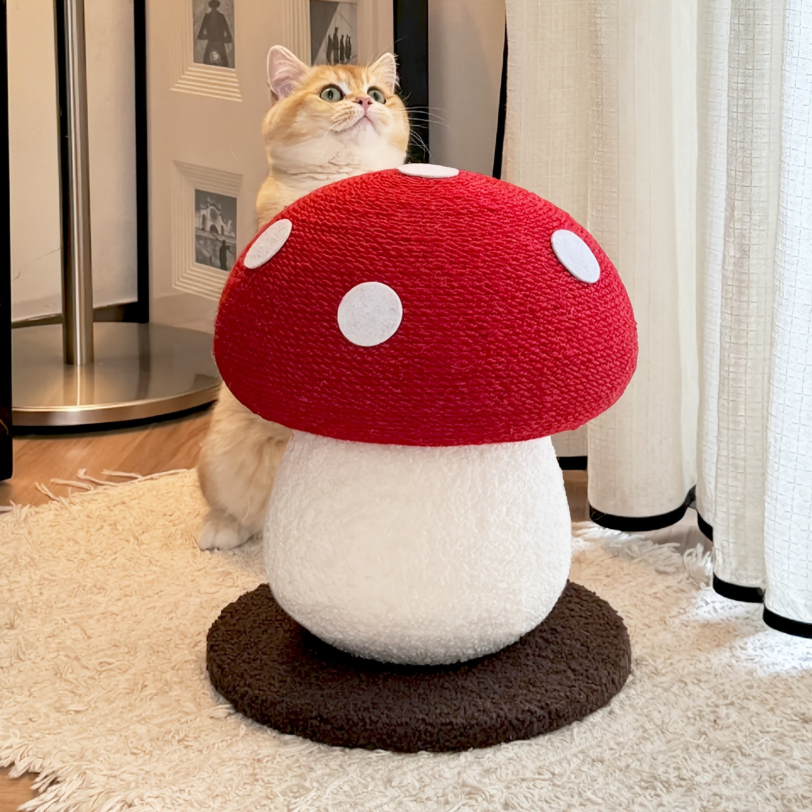 TEMU Interactive Scratcher Toy - Scratcher Post - Sisal Claw Grinding Cat Toy Kitten Toy-provides And 's Claws Healthy