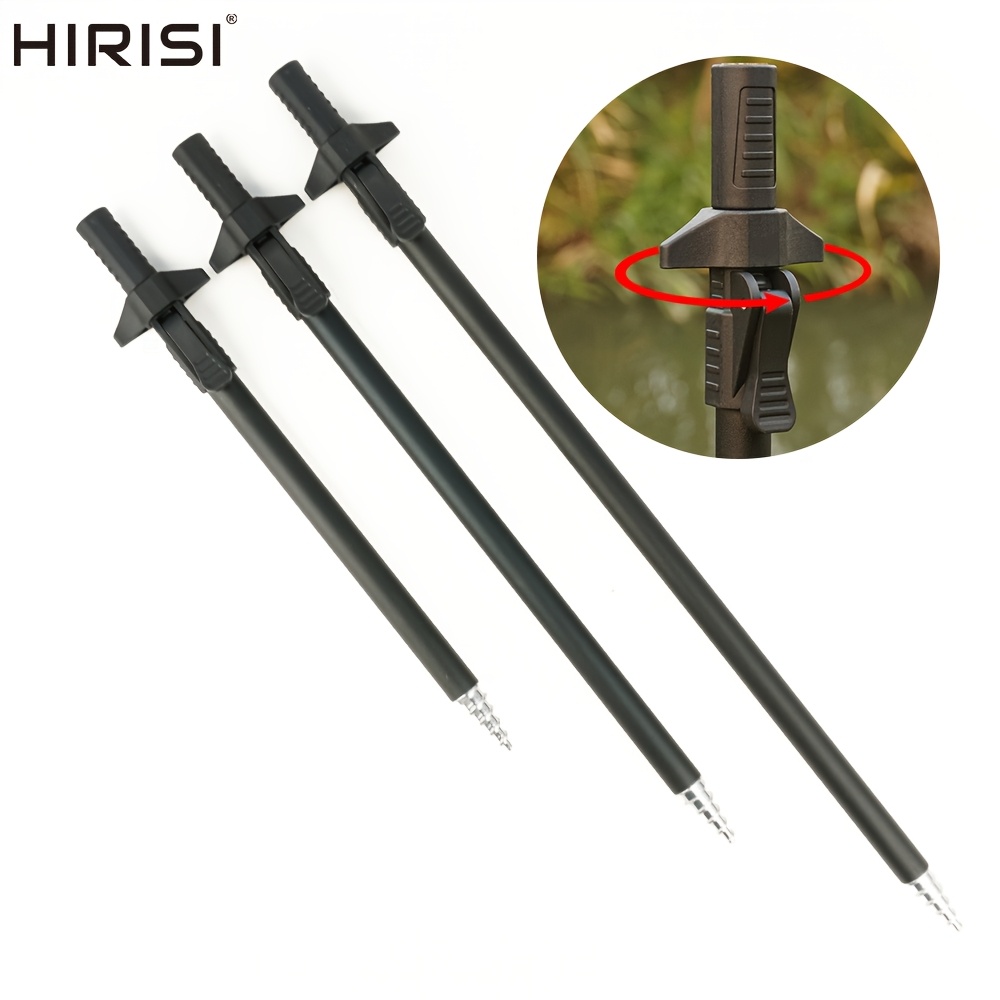 

Hirisi 1pc Telescopic Aluminum Alloy Carp Fishing Bank Sticks - Adjustable Black Fishing Rod Pod Support For , Lightweight & Fishing Accessories, Hirisi Tackle