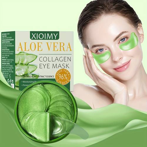 60 stück aloe vera und kollagen augenmasken, die feuchtigkeit spenden, die haut um die augen weich machen und ihr einen strahlenden verleihen, die elastizität verbessern und dem von trockenheit und mattheit den vorzug geben, für augen- und hautpflege