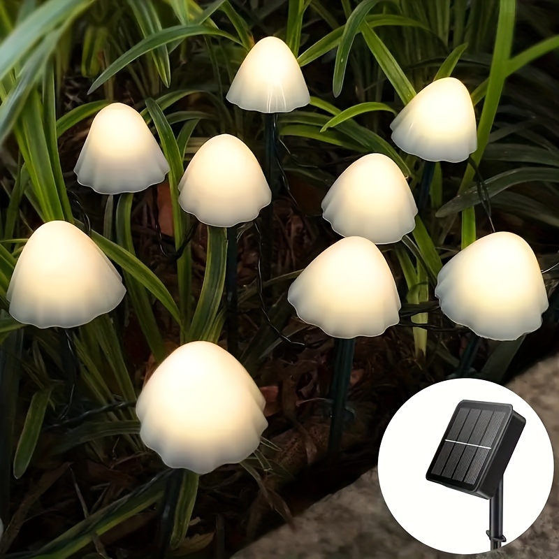 

1pc, Led Outdoor Solar Mushroom Light, Landscape Christmas Garland Fairy String Lamp For Yard Lawn Garden Patio Decoration.