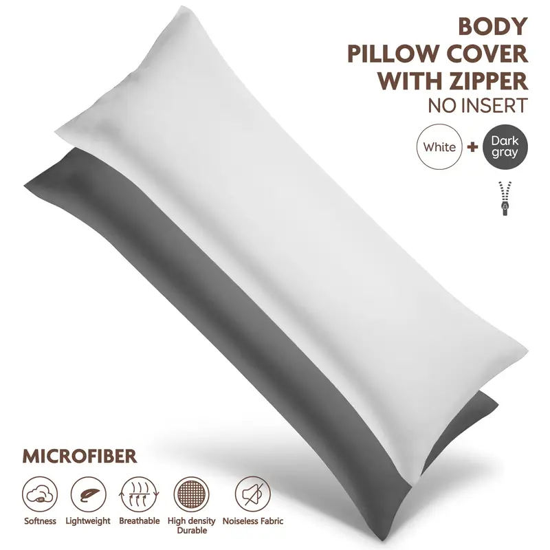 polyester brushed fabric long pillowcase 51x137cm zipper closure soft and durable ideal for home bedding decoration without pillow core Product details 7