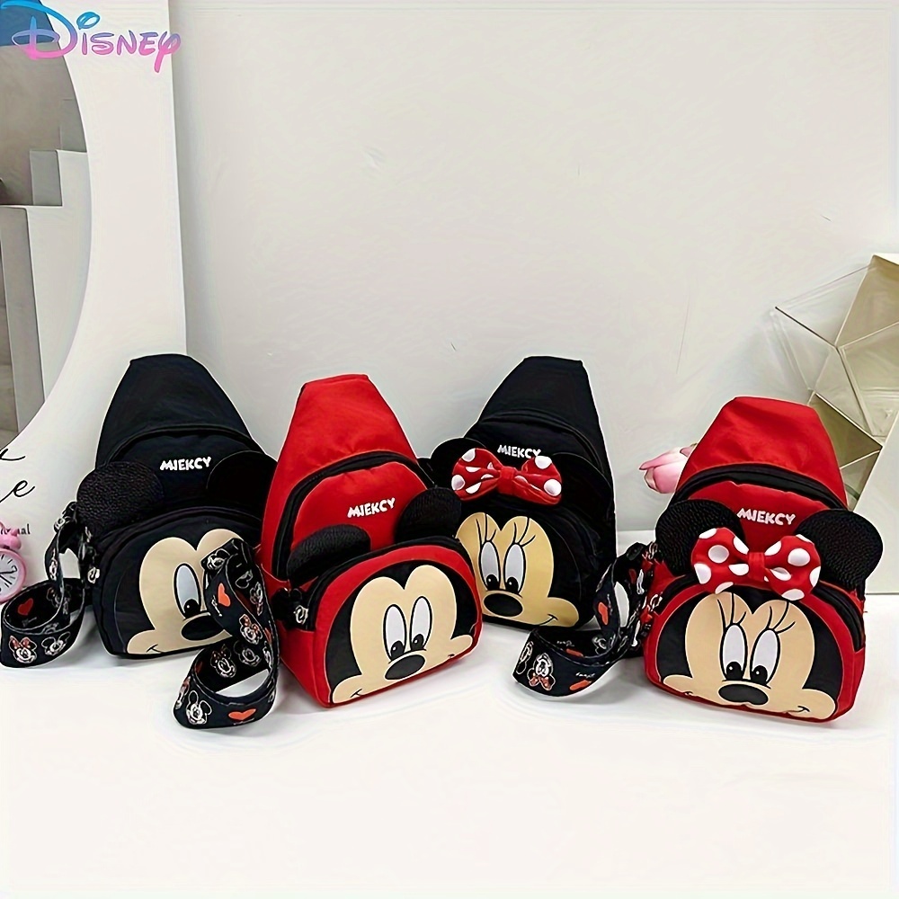 

1pc Disney Mickey And Mouse Shoulder Bag, Chest Strap Travel Crossbody Bag, Cute Women's Accessories, Ideal Disney Gift