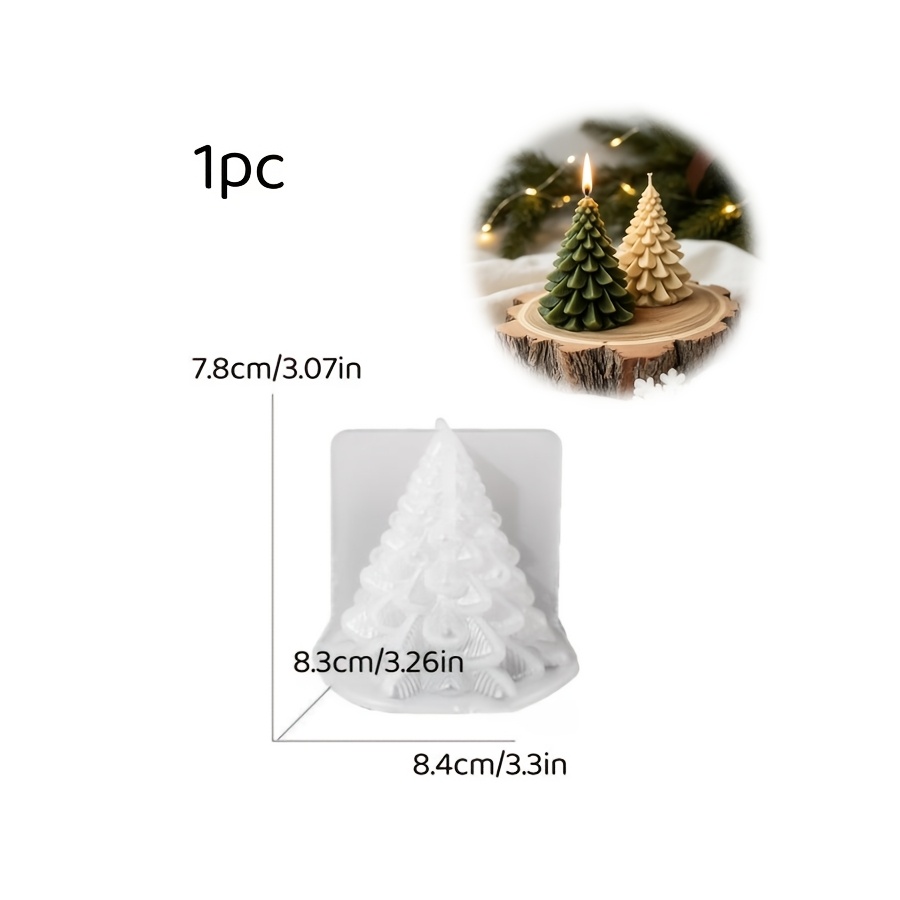 Image of Diy Clay Mold Christmas Tree Candle Ornament Mold Suitable For Making Gypsum Candles, Aromatherapy Products, Home Decoration Table, Silicone Mold