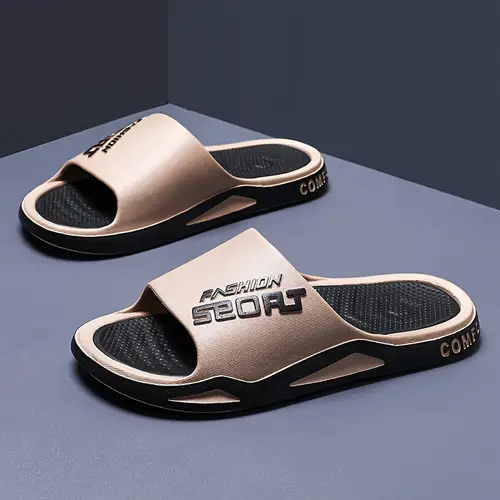 unisex anti slip slip on slippers lightweight pvc casual shoes with striped design cushioned sole for outdoor beach sports summer basketball sandals for men and women sandals for wide feet beach footwear sporty footwear comfortable footwear breathable footwear
