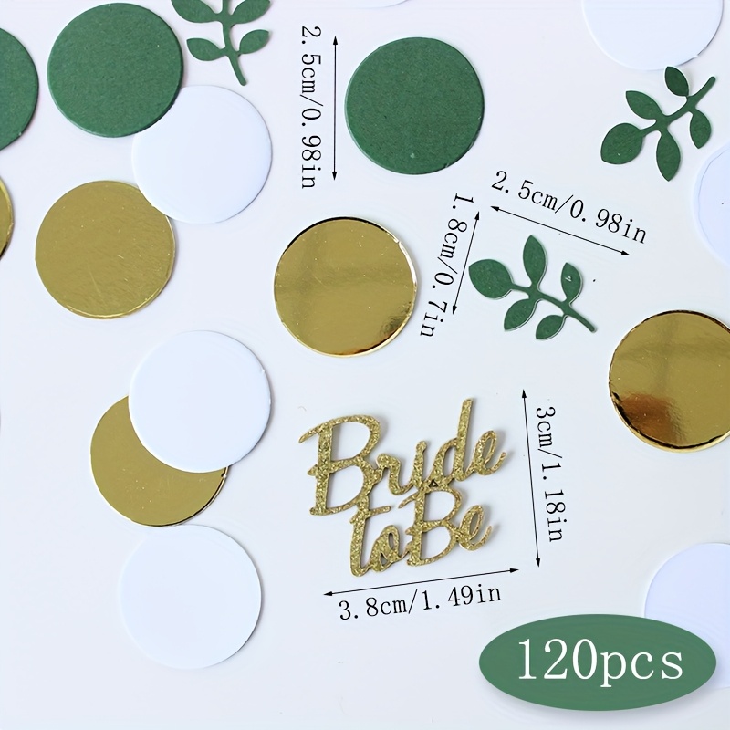 Image of 120pcs Multicolor Wedding Confetti Suitable For Weddings, Brides Showers & Engagement Parties - Bridal Party Table Decorations, Paper For Cake, Anniversary & Shower - Bridal Bonanza Party Supplies
