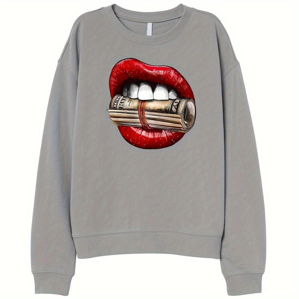 Tee Red Lips Teeth Gold Bullet Yell Vintage T-Shirt