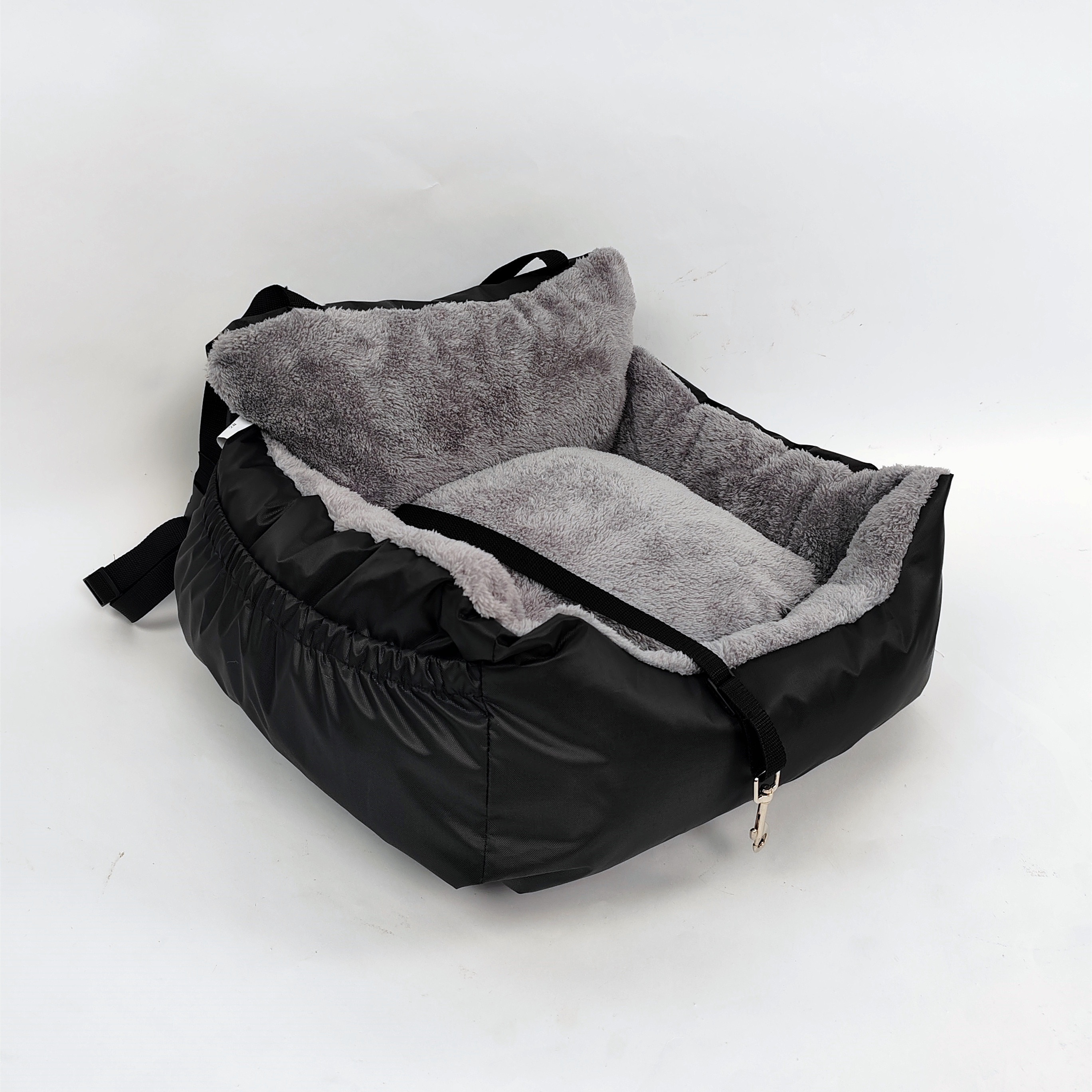Image of Safety, Comfy Dog Car Seat For Small Breeds - Detachable & Washable, With Storage Pockets And Adjustable Leash Clip- Bed