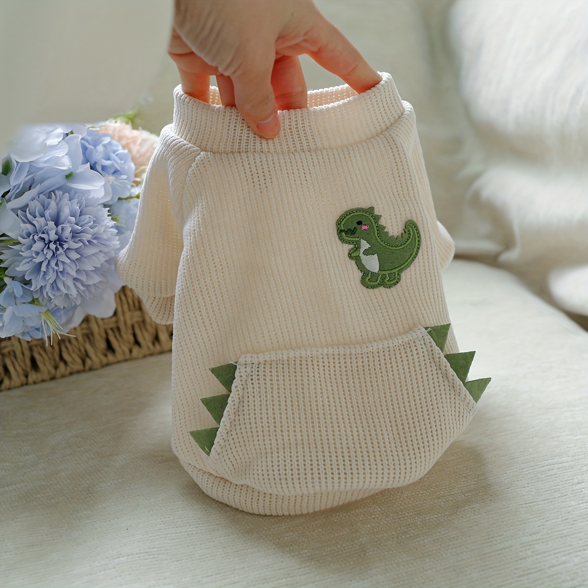 TEMU 【ダダ 恐竜 クルーネック】ペット用 犬服 猫グッズ クリスマス 春 秋 かわいい 小さな 恐竜 クルーネック スウェットシャツ