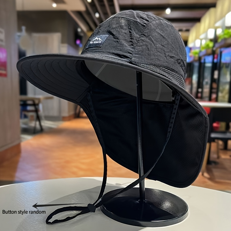 TEMU 1 Sun Hat With Neck, Unisex Hiking Hat, Suitable For Outdoor Activities Such As Camping, Rock Climbing, And Fishing. It Makes An Valentine's Day