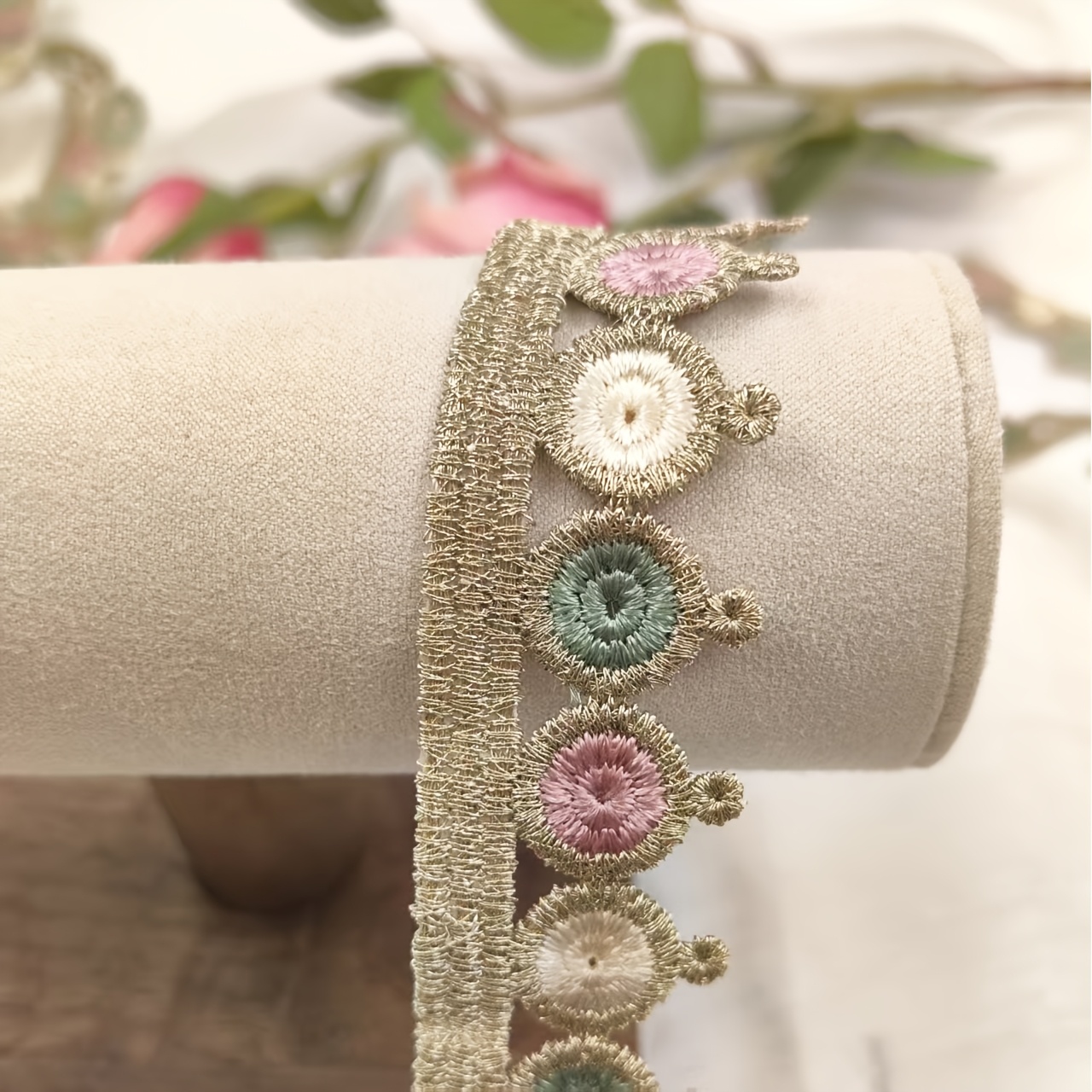 TEMU Decoraciones de encaje colorido para cuellos, puños y dobladillos en textiles para el hogar y complementos de ropa